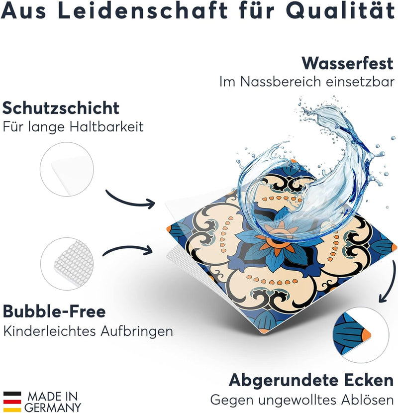 CREATISTO Mosaik Klebefliesen Stickerfliesen Fliesenfolie - Aufkleber Folie für Fliesen I Stickerfli