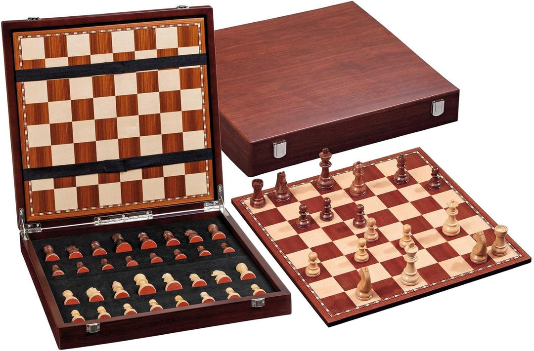 Philos 2504 - Schach, Schachspiel, Schachset Exklusiv mit Schachbrett und Schachfiguren in Figurenbo