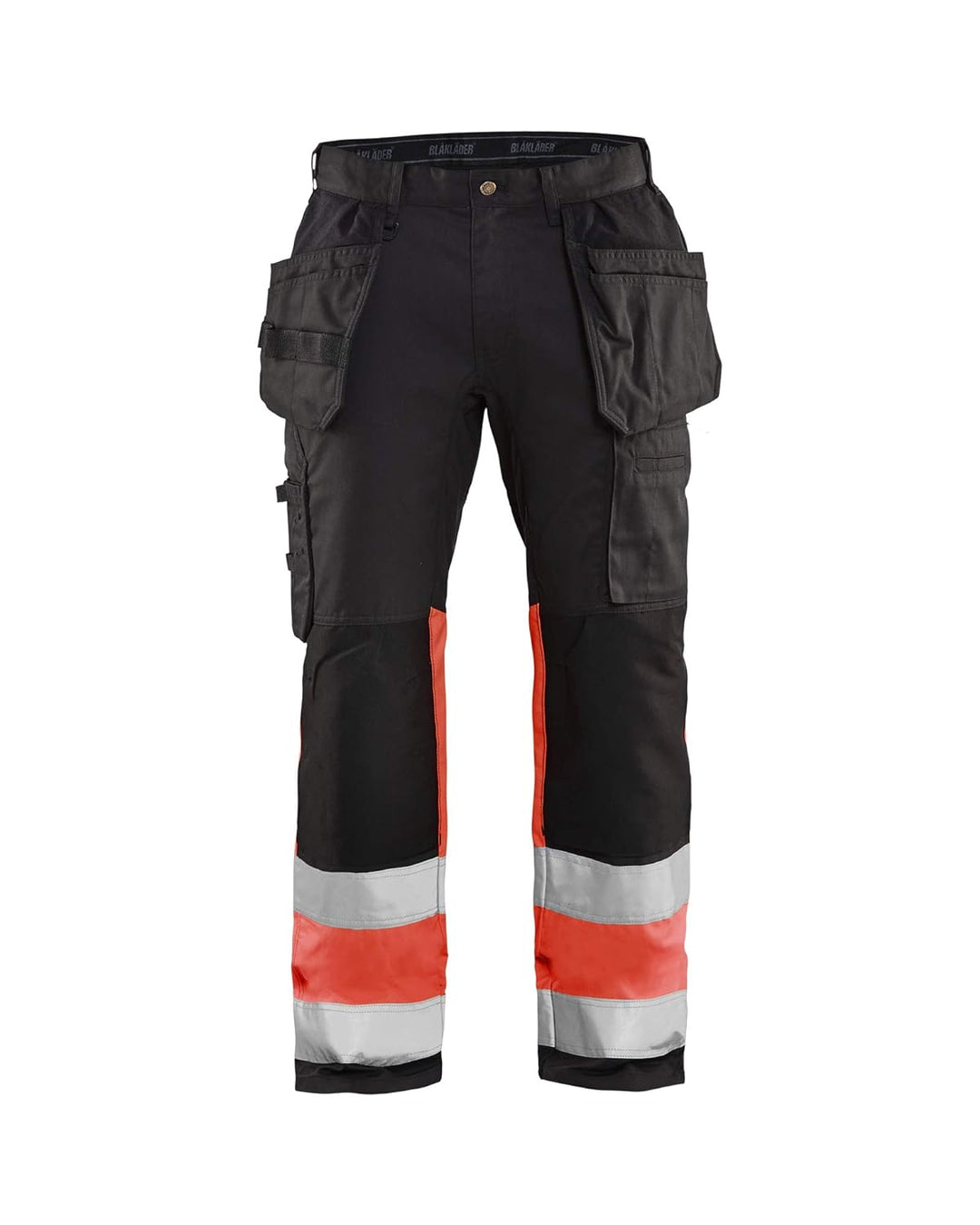 Blaklader 155818119955C148 High VIS Arbeitshose mit Stretch, Schwarz/Rot, Grösse C148
