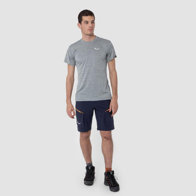 Salewa Herren Puez Melange Dry M S/S Tee Hemden & T-shirts 46-54 Electric Melange, 46-54 Electric Me