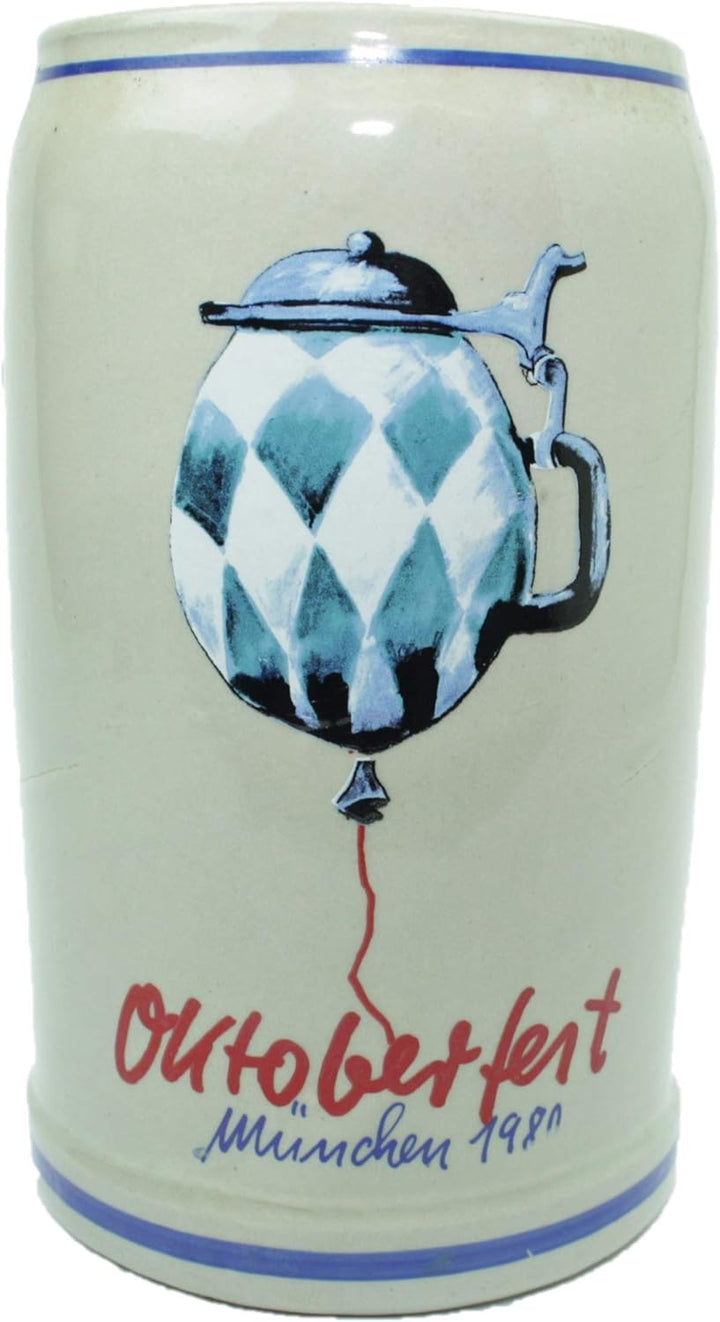 Steinfixx® - Original Oktoberfestkrug 1980 I Jahrgangskrug I Jahreskrug I Wiesnkrug I Sammlerkrug