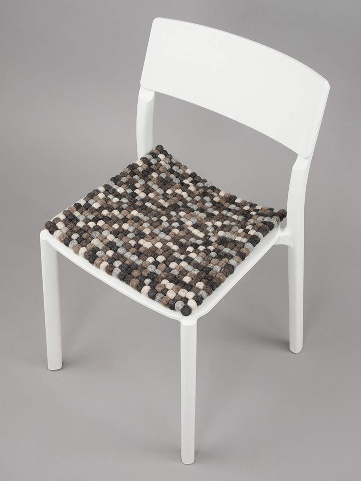 myfelt Néla Sitzauflage, Wolle, Mehrfarbig, 36 x 36 cm, Mehrfarbig