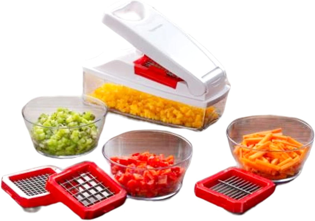 Tupperware Super Dicer Gemüseschneider Obstschneider Schneider weiss rot Obst Gemüse Küchenhelfer Re