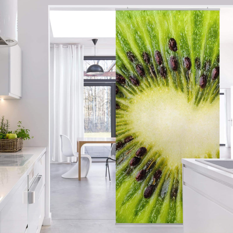 Bilderwelten Raumteiler Kiwi Heart 250x120cm inkl. transparenter Halterung 250x120cm incl. transpare