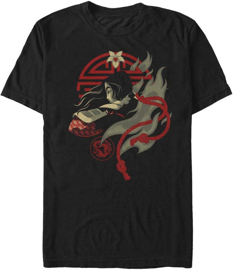 Disney Unisex Mulan Mulan Fighting Spirit Organic Short Sleeve T-shirt S Schwarz, S Schwarz