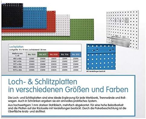 ADB Lochwand Lochwände Werkstattwand Metall Werkstatt Werkzeugwand 493-1975 mm Zubehör, Länge:493 mm