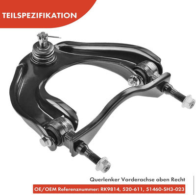 Frankberg Querlenker Vorne Links Kompatibel mit Civic II Shuttle EE 1.6L 1988-1995 Civic IV EC ED EE