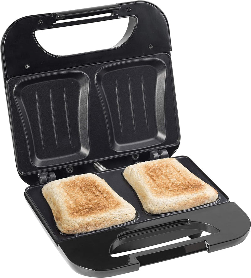 Bestron Antihaftbeschichteter Sandwich-Toaster, Sandwich-Maker mit 750 Watt, Funcooking, Schwarz, Sc