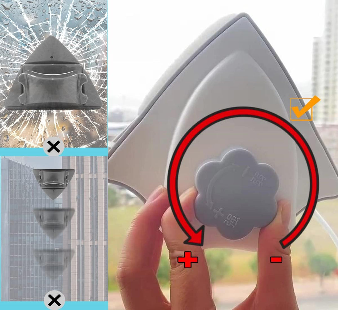 Hooha Regulierbarer Magnetkraft Magnetischer Fensterreiniger Doppelseitiger Fensterreiniger Glaswisc