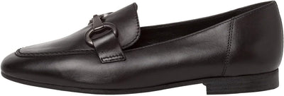 Tamaris Damen Slipper, Frauen Slip On,TOUCHit-Fussbett 37 EU Schwarzes Leder, 37 EU Schwarzes Leder