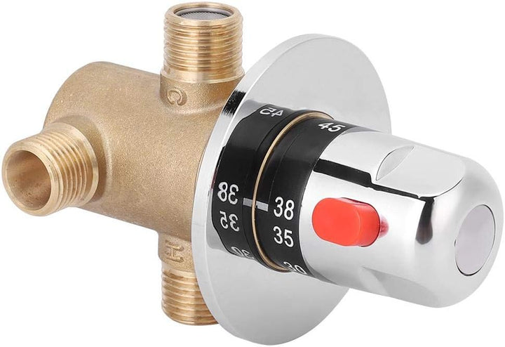 Fdit Tempcontrol Thermostatisches Mischventil Messingmischventil 3-Wege-Thermostat G1/2-Aussenanschl