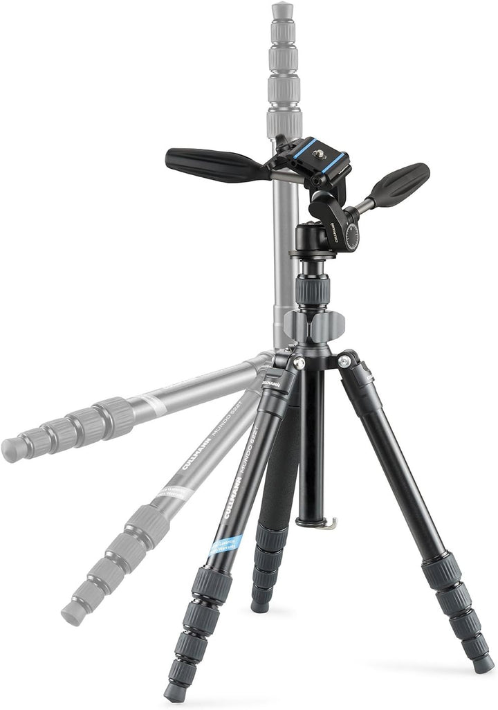 Cullmann MUNDO "522T OT35" Reisestativ inkl. 3-Wege-Kopf schwarz, Aluminium (Höhe 135 cm) Reisestati