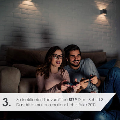 linovum 10 Stück fourSTEP Einbauleuchten LED schwenkbar dimmen ohne Dimmer - LED GU10 5W neutralweis