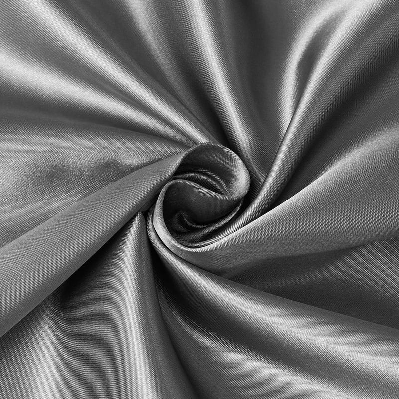 Luofanfei Bettwäsche Satin 200x220 Grau Hellgrau Glanzsatin Seiden Glatt Wende Bettwäsche Doppelbett