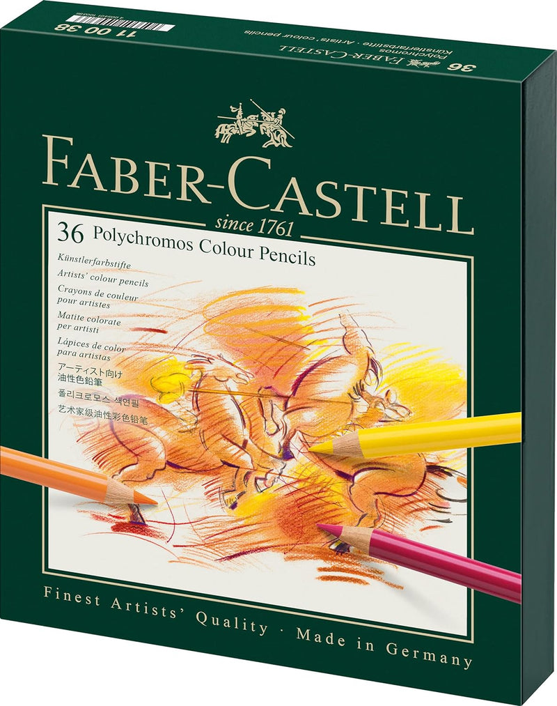 Faber-Castell 110038 - Farbstift POLYCHROMOS, 36er Atelierbox Atelierbox 36 stück (1er Pack), Atelie