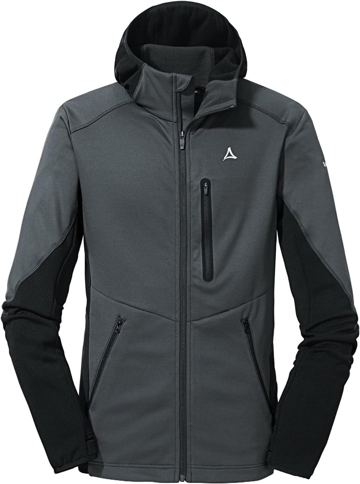 Schöffel Herren Fleece Hoody Lodron M, atmungsaktiver Fleece Pullover mit hoher Bewegungsfreiheit, f