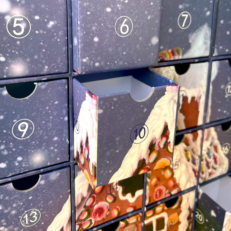 Adventskalender zum selbst Befüllen mit 24 Schubladen-Boxen, DIY-Weihnachtskalender Bastelset (Zahle