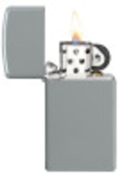 Zippo Feuerzeug, Slim Flat Grey, 1 x 3,5 x 5,5 cm 1 x 3,5 x 5,5 cm Slim Flat Grey, 1 x 3,5 x 5,5 cm