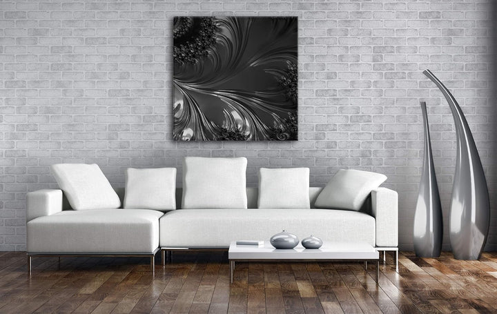 deyoli Elegantes Bild aus Kupferfarben im Format: 70x70 Effekt: Schwarz&Weiss als Leinwandbild, Moti