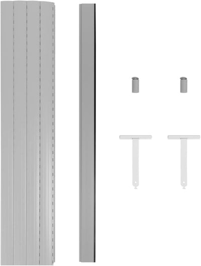 Schellenberg 39005, grau, Rolladenpanzer Set PVC Maxi für 60 mm Stahlrohrwellen – 80 x 100 cm, Breit