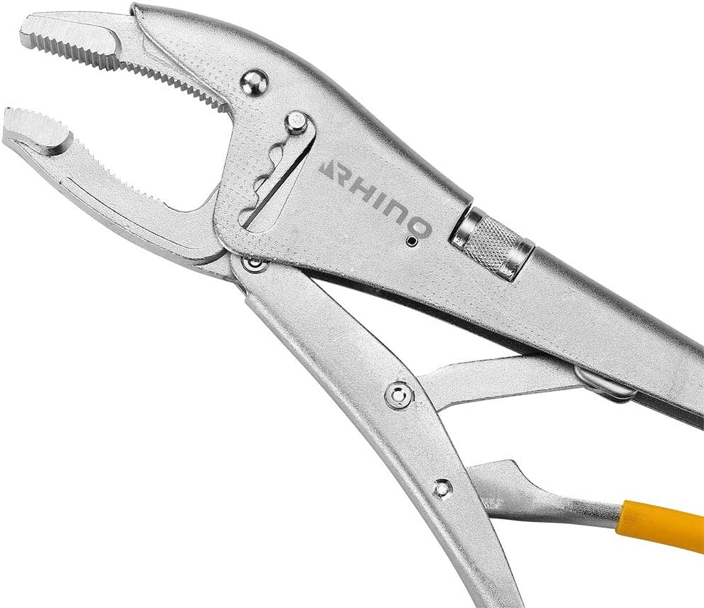 Rhino Schraubstockzange mit langem Mundstück, 100 mm, zum Halten aller Arten von Gegenständen (Schec