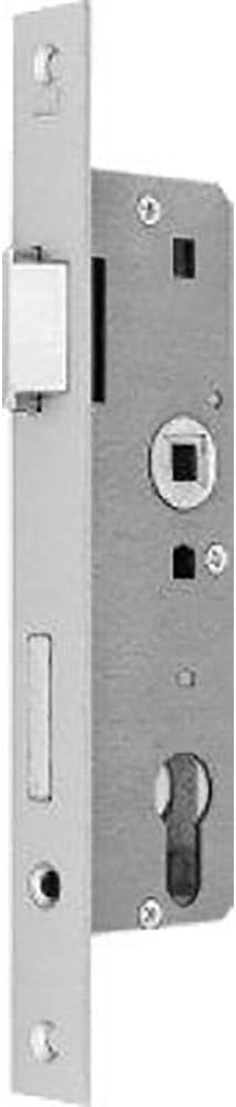 BKS Glastür-Einsteckschloss PZW 20/40/72/8mm DIN L silber ktg.