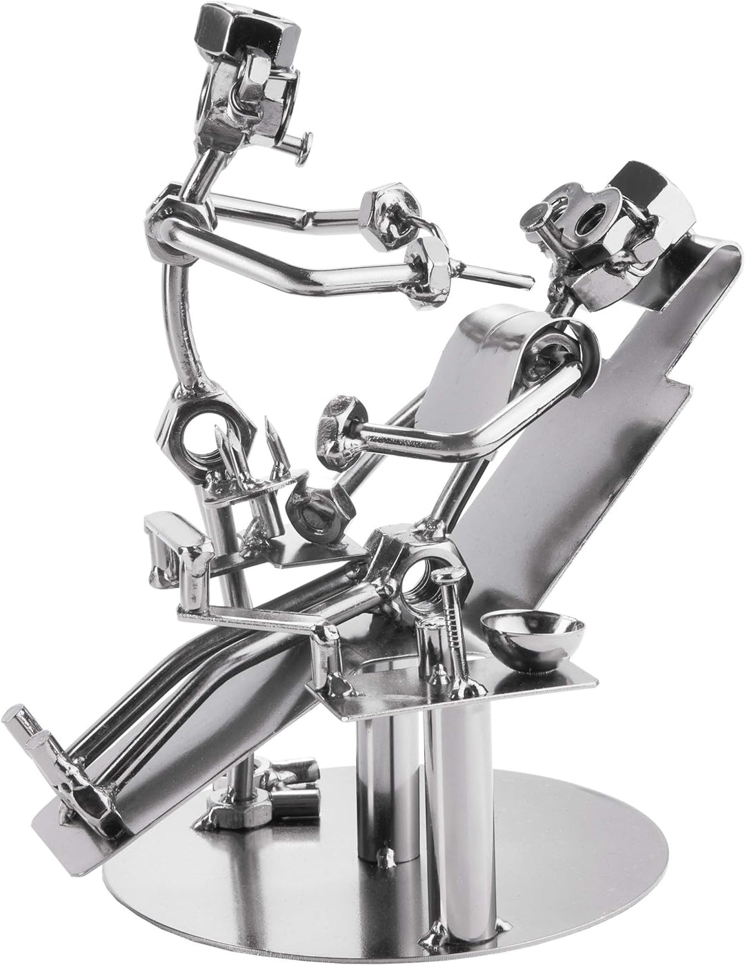BRUBAKER Schraubenmännchen Zahnarzt - Handarbeit Eisenfigur Metallmännchen - Metallfigur Geschenk fü