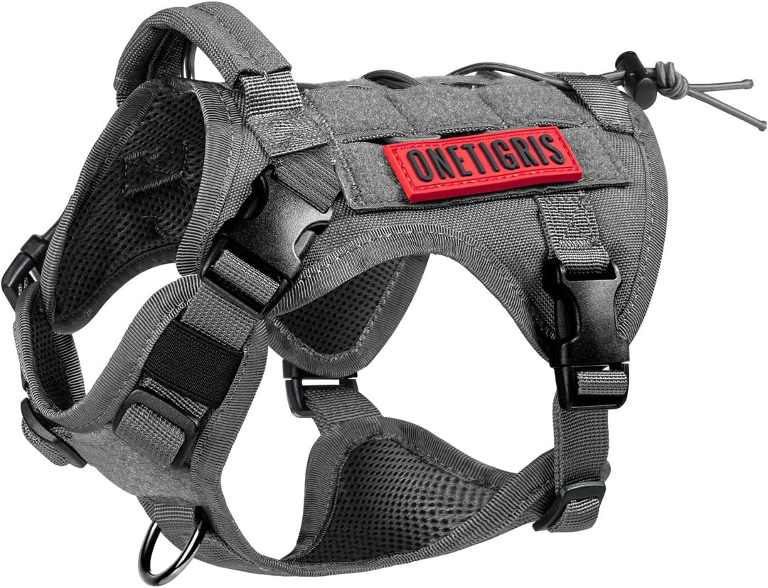 OneTigris Taktische Hundeweste Service Hundegeschirr MOLLE Hundeausbildung Geschirr 1000D Nylon (M,