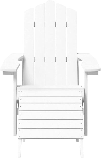 Gecheer 2 STK. Adirondack Gartenstühle mit Hockern Gartensessel Deckchair Holzstuhl Stuhl Sessel Ter