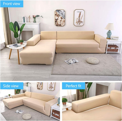 PETCUTE Sofabezüge Stretch Sofaschutz elastisch L-Form Sofa bezug ecksofa Sofabezug Sofaüberwürfe fü