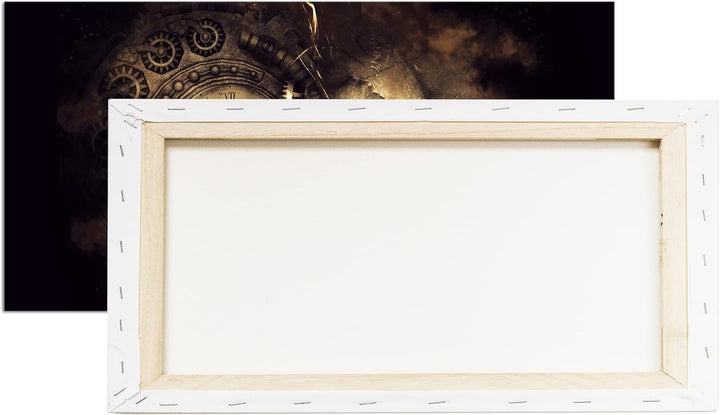 Zeit des Todes Panorama 60x30 cm als Leinwandbild, Motiv fertig gerahmt auf Echtholzrahmen, Hochwert