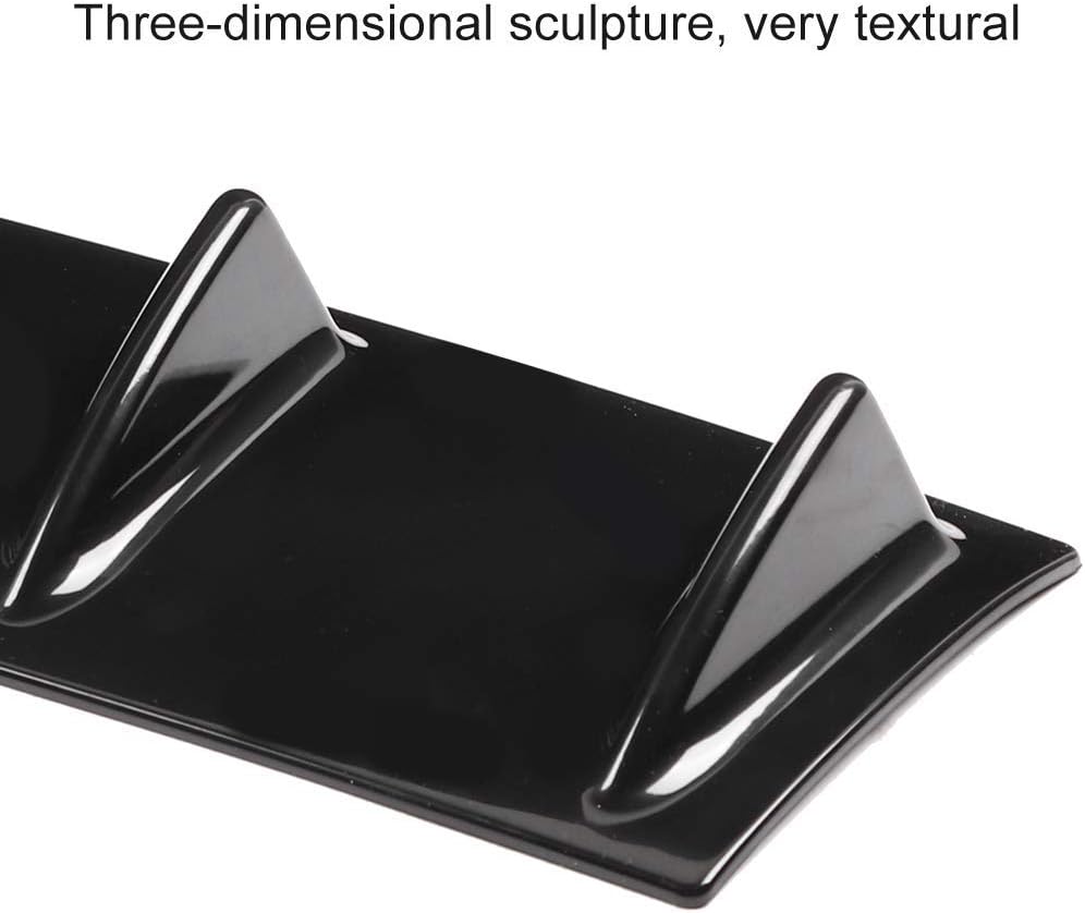 KIMISS Universal Bumper Lippendiffusor Splitter, Auto Heckstossstange Chassis Shark Fin Spoiler Wing