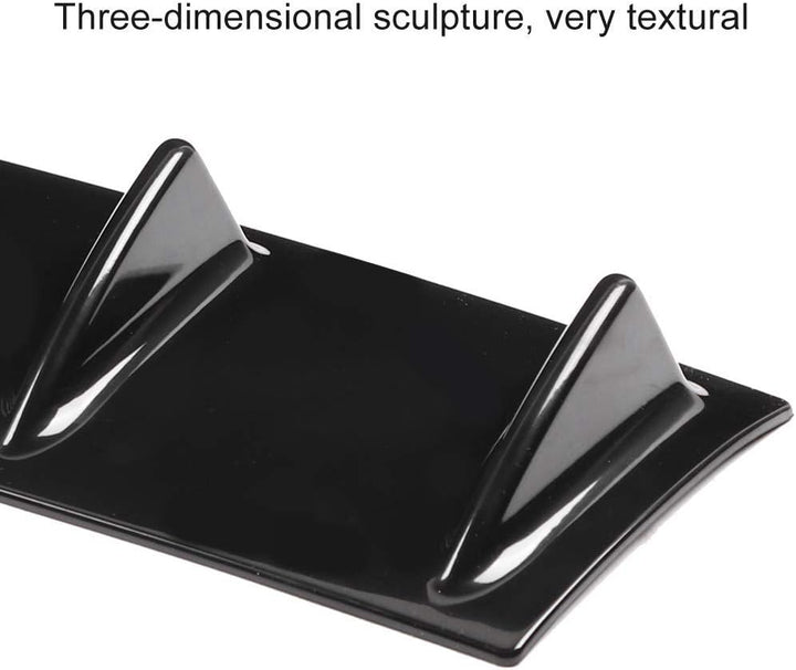 KIMISS Universal Bumper Lippendiffusor Splitter, Auto Heckstossstange Chassis Shark Fin Spoiler Wing