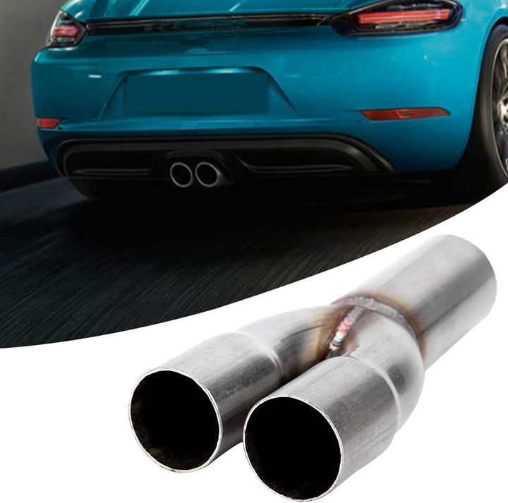 Auto Endrohre, Universal Edelstahl Auto Auspuff Endschalldämpfer Endschalldämpfer Doppelausgang 1,5