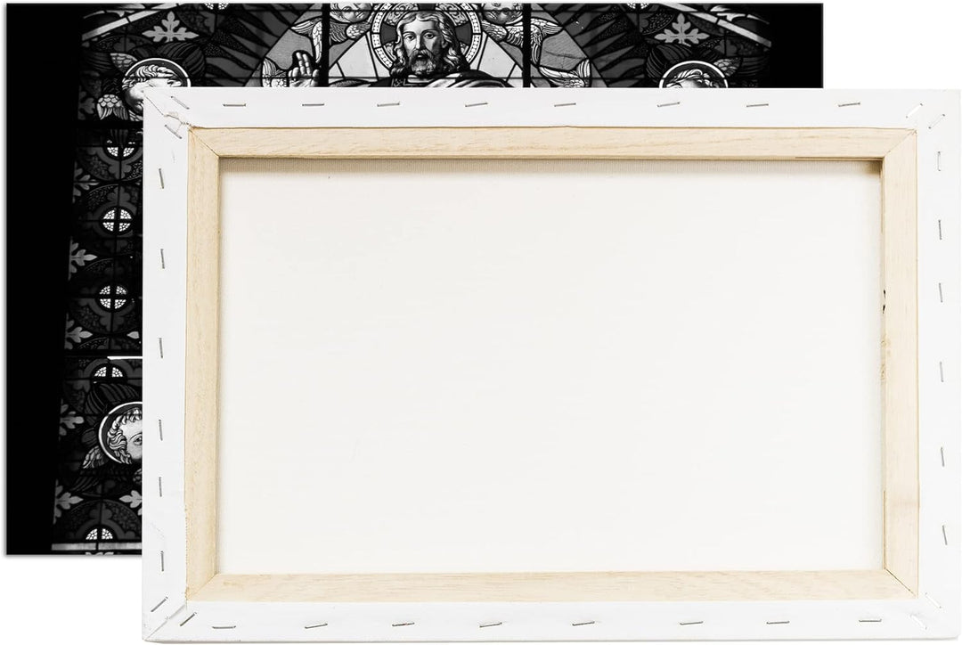 deyoli gläserner Sohn Gottes Format: 80x60 als Leinwand, Effekt: Schwarz&Weiss, Motiv fertig gerahmt
