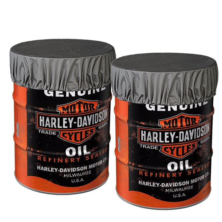 QUICK STAR 2 Stück Fasshaube 60cm aus Polyester PVC Schutzhülle Ölfass Regentonne Stahlfass Fassabde