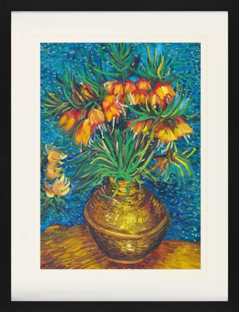 1art1 Vincent Van Gogh Poster Kaiserkronen In Einer Kupfervase, 1887 Gerahmtes Bild Mit Edlem Passep