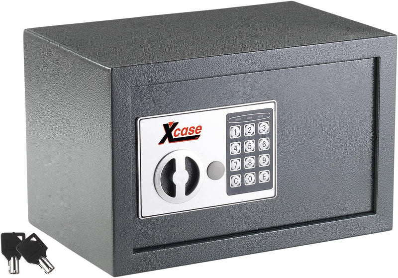 Xcase Schranksafe: Stahlsafe mit digitalem Schloss, 12 Liter (Mini Safe, Tresor Safe, Schlüsseltreso