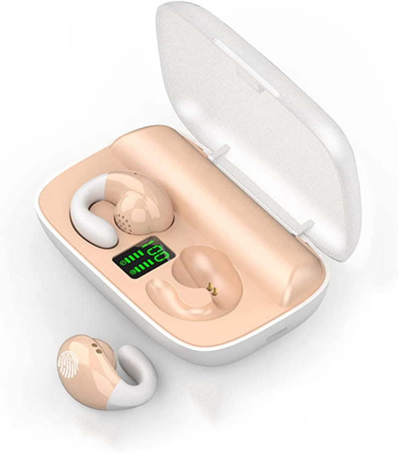 YUMMIN Open-Ear-Kopfhörer, kabellos, Bluetooth-Knochenleitung, Sport, kabellose Ohrhörer mit Ohrbüge