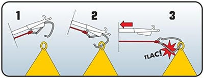 Laffordann Kong AISI316 Haken aus Edelstahl, asymmetrisch, 200 mm