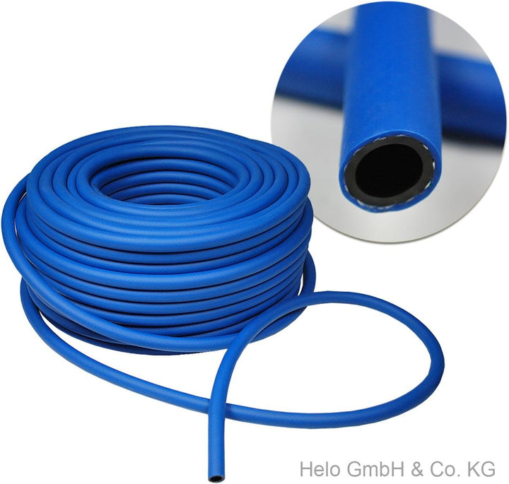 HELO 50 m Gewebe Druckluftschlauch 3-schichtig aus PVC für 5/16 Zoll Anschluss (ohne Kupplung) Geweb