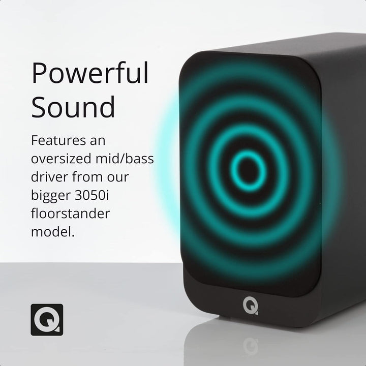 Q Acoustics 3030i Kompaktlautsprecher Paar schwarz Weiss, Weiss