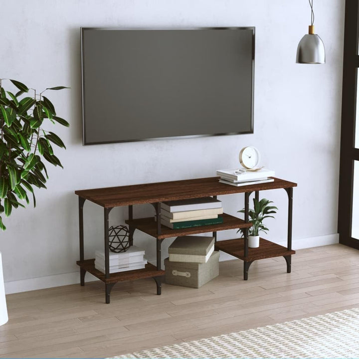 Tidyard TV Schrank mit 3 Ablagen Versehen Lowboard Fernsehtisch Fernsehschrank TV Möbel Holzwerkstof