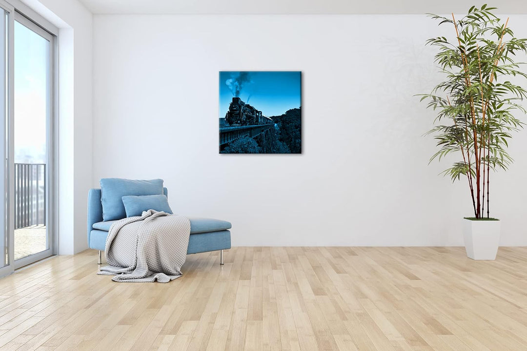 deyoli Atemberaubend altmodische Lokomotive Format: 70x70 Effekt: Zeichnung als Leinwandbild, Motiv