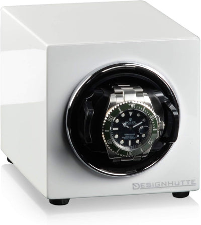 DESIGNHÜTTE® Uhrenbeweger Manhattan Weiss für 1 Automatikuhr