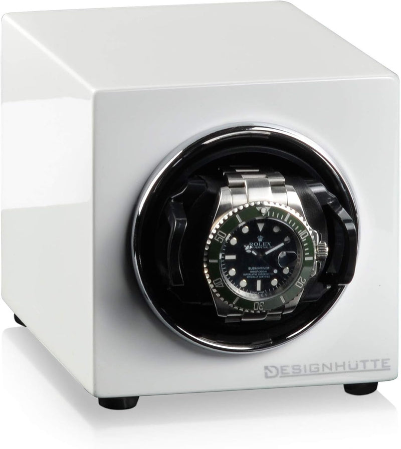 DESIGNHÜTTE® Uhrenbeweger Manhattan Weiss für 1 Automatikuhr