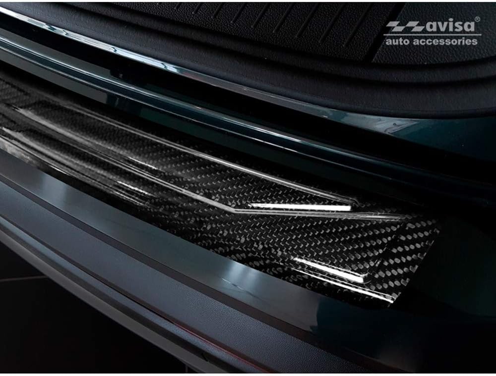 Avisa Echtes 3D Karbon Heckstossstangenschutz kompatibel mit Seat Tarraco 2019-