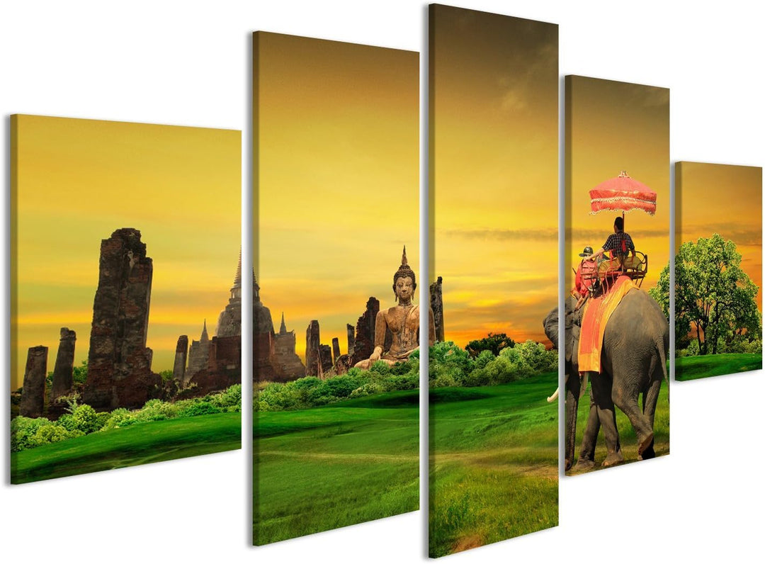 islandburner Bild auf Leinwand Thailändische Landschaft Thailand des Sonnenuntergangs Wandbild, Post