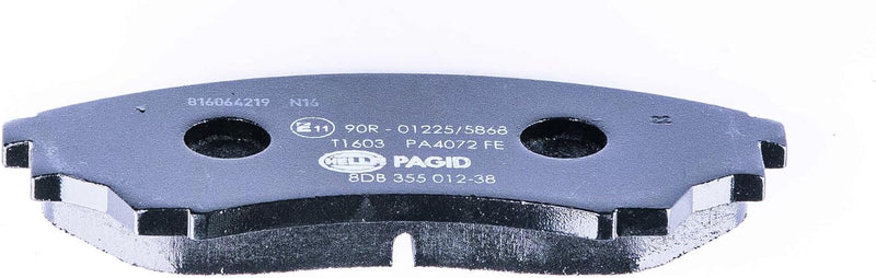 HELLA PAGID 8DB 355 012-381 Bremsbelagsatz - T1603 - Dicke/Stärke: 16.9mm - Bremssystem: Tokico - mi