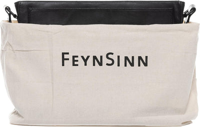 FEYNSINN BERLIN Schultertasche SELVA aus Premium Leder I Handtasche für Damen I Umhängetasche schwar